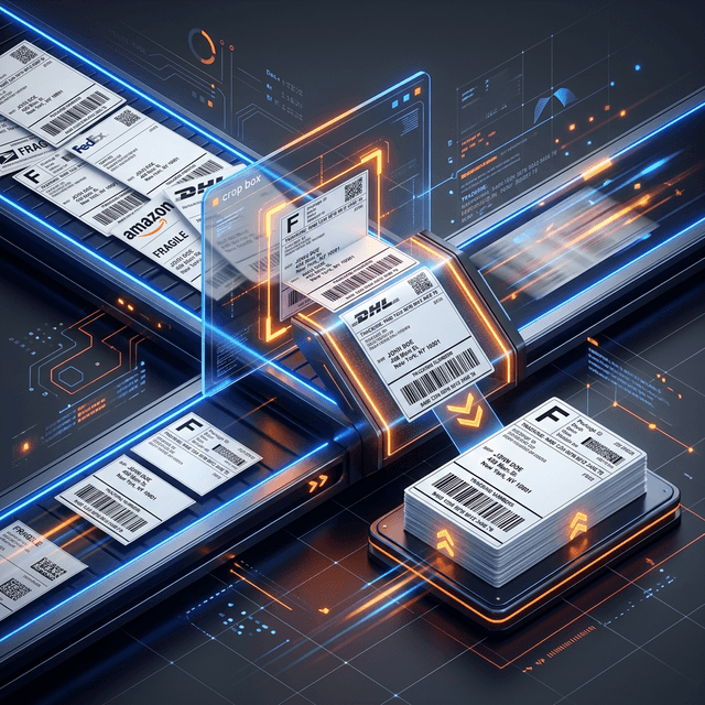 Stunning 3D isometric representation of digital label cropping